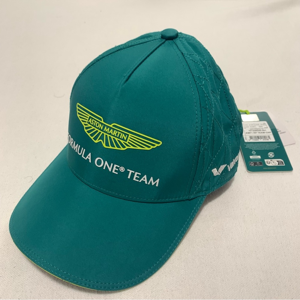 Aston Martin F1 Team Racing Baseball Cap Green Adjustable Curved Brim NWT